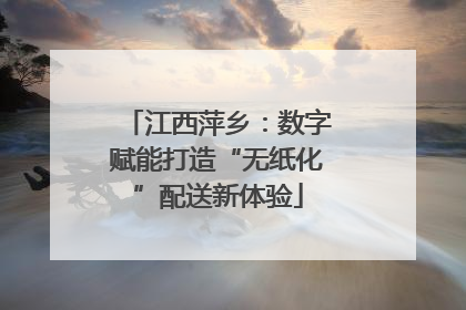 江西萍乡：数字赋能打造“无纸化”配送新体验