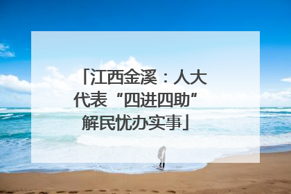 江西金溪：人大代表“四进四助”解民忧办实事