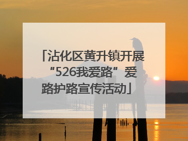 沾化区黄升镇开展“526我爱路”爱路护路宣传活动