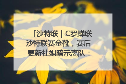 沙特联｜C罗蝉联沙特联赛金靴，赛后更新社媒暗示离队：这个章节结束了