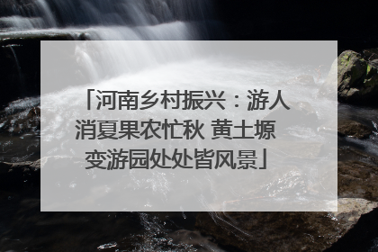 河南乡村振兴：游人消夏果农忙秋 黄土塬变游园处处皆风景