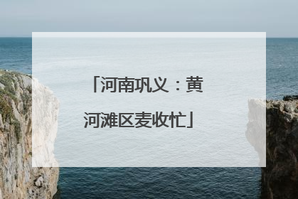 河南巩义：黄河滩区麦收忙