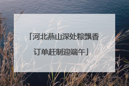 河北燕山深处粽飘香 订单赶制迎端午