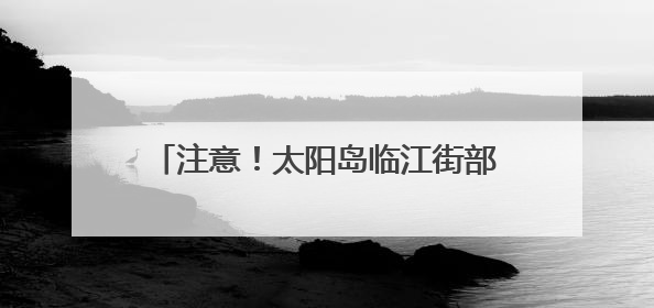 注意！太阳岛临江街部分路段临时变步行街