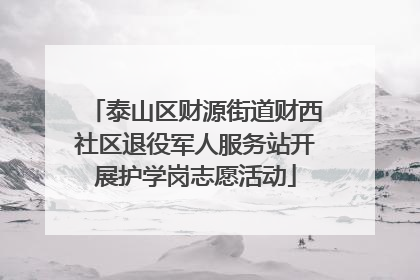 泰山区财源街道财西社区退役军人服务站开展护学岗志愿活动