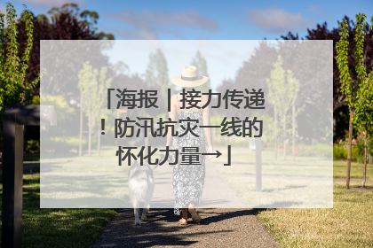 海报｜接力传递！防汛抗灾一线的怀化力量→