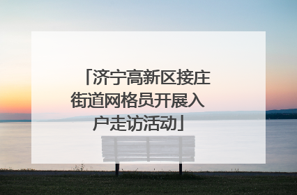 济宁高新区接庄街道网格员开展入户走访活动