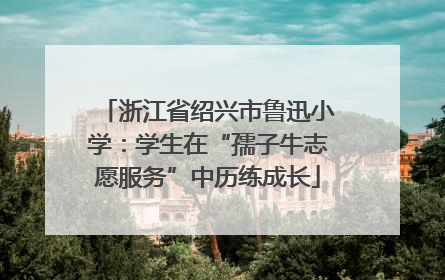 浙江省绍兴市鲁迅小学：学生在“孺子牛志愿服务”中历练成长