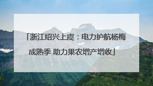浙江绍兴上虞：电力护航杨梅成熟季 助力果农增产增收