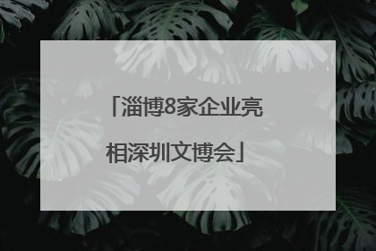 淄博8家企业亮相深圳文博会