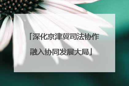 深化京津冀司法协作 融入协同发展大局
