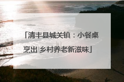 清丰县城关镇：小餐桌烹出 乡村养老新滋味
