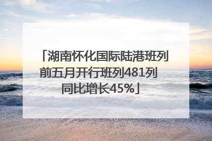 湖南怀化国际陆港班列前五月开行班列481列 同比增长45%