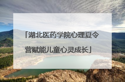 湖北医药学院心理夏令营赋能儿童心灵成长