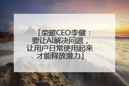 荣耀CEO李健：要让AI解决问题，让用户日常使用起来才能释放潜力