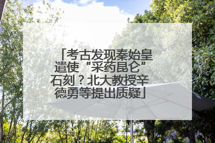 考古发现秦始皇遣使“采药昆仑”石刻？北大教授辛德勇等提出质疑