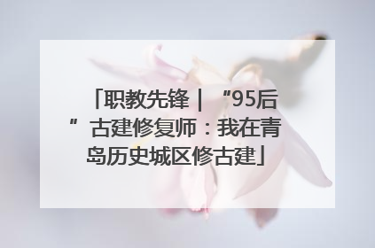 职教先锋｜“95后”古建修复师：我在青岛历史城区修古建