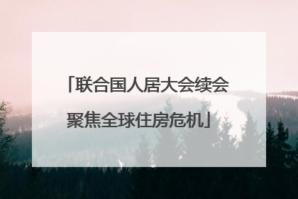 联合国人居大会续会聚焦全球住房危机
