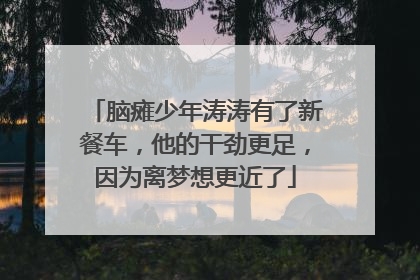 脑瘫少年涛涛有了新餐车，他的干劲更足，因为离梦想更近了