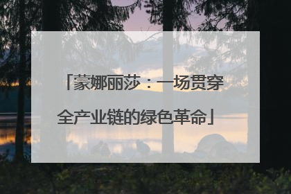 蒙娜丽莎：一场贯穿全产业链的绿色革命