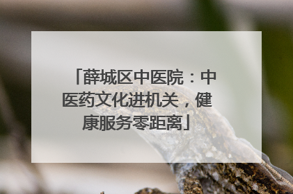薛城区中医院：中医药文化进机关，健康服务零距离
