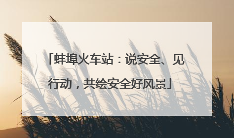 蚌埠火车站：说安全、见行动，共绘安全好风景