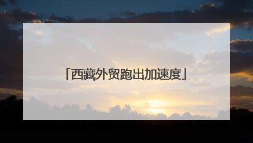 西藏外贸跑出加速度