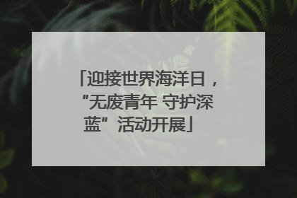 迎接世界海洋日，“无废青年 守护深蓝”活动开展