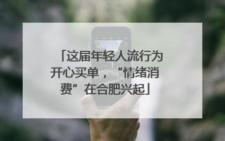 这届年轻人流行为开心买单，“情绪消费”在合肥兴起