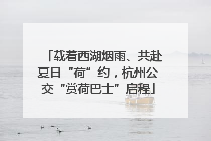 载着西湖烟雨、共赴夏日“荷”约，杭州公交“赏荷巴士”启程