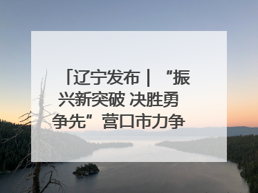 辽宁发布｜“振兴新突破 决胜勇争先”营口市力争上半年GDP增长6%左右