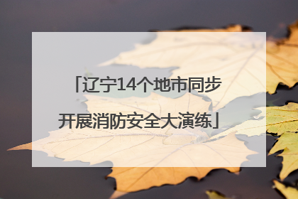 辽宁14个地市同步开展消防安全大演练