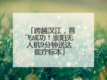 跨越汉江，首飞成功！襄阳无人机9分钟送达医疗标本