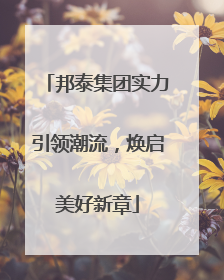 邦泰集团实力引领潮流，焕启美好新章