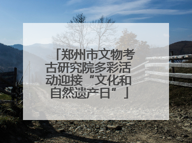 郑州市文物考古研究院多彩活动迎接“文化和自然遗产日”