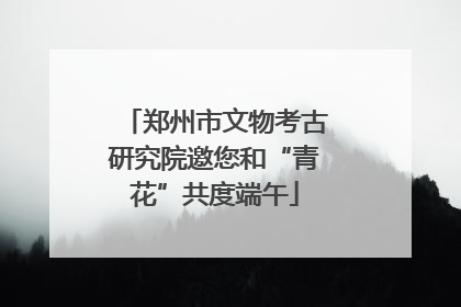 郑州市文物考古研究院邀您和“青花”共度端午