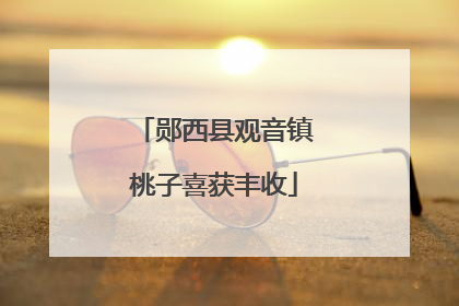 郧西县观音镇桃子喜获丰收