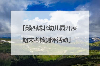 郧西城北幼儿园开展期末考核测评活动
