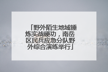 野外陌生地域锤炼实战硬功，南岳区民兵应急分队野外综合演练举行