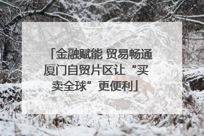 金融赋能 贸易畅通 厦门自贸片区让“买卖全球”更便利