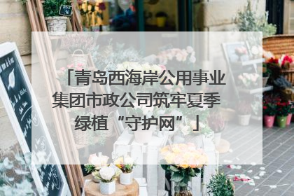 青岛西海岸公用事业集团市政公司筑牢夏季绿植“守护网”