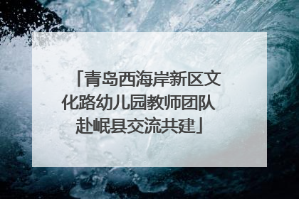 青岛西海岸新区文化路幼儿园教师团队赴岷县交流共建