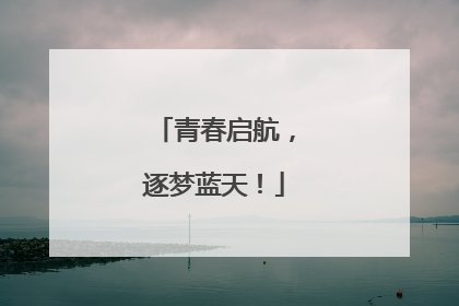 青春启航，逐梦蓝天！