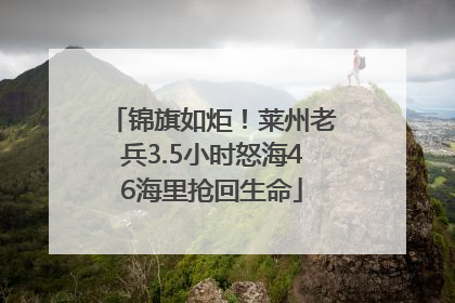 锦旗如炬！莱州老兵3.5小时怒海46海里抢回生命