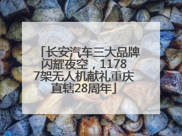 长安汽车三大品牌闪耀夜空，11787架无人机献礼重庆直辖28周年