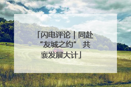 闪电评论｜同赴“友城之约” 共襄发展大计