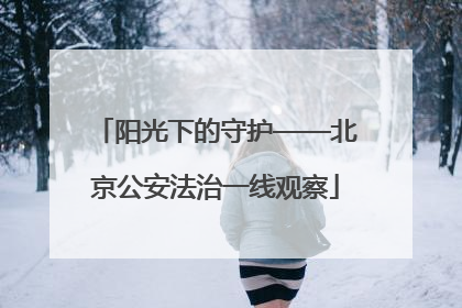 阳光下的守护——北京公安法治一线观察