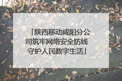 陕西移动咸阳分公司筑牢网络安全防线守护人民数字生活