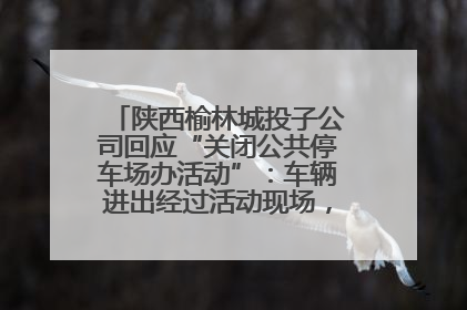 陕西榆林城投子公司回应“关闭公共停车场办活动”：车辆进出经过活动现场，为安全临时关闭