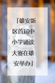 雄安新区首届中小学诵读大赛在雄安举办